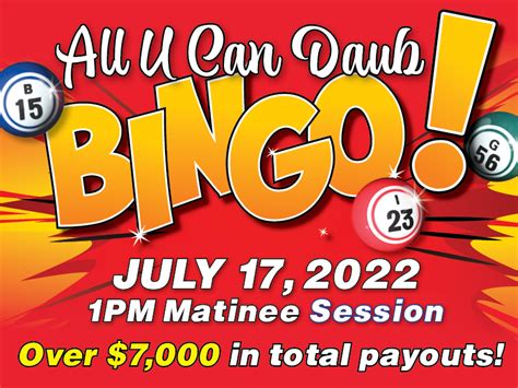 casino table mountain bingo calendar.
